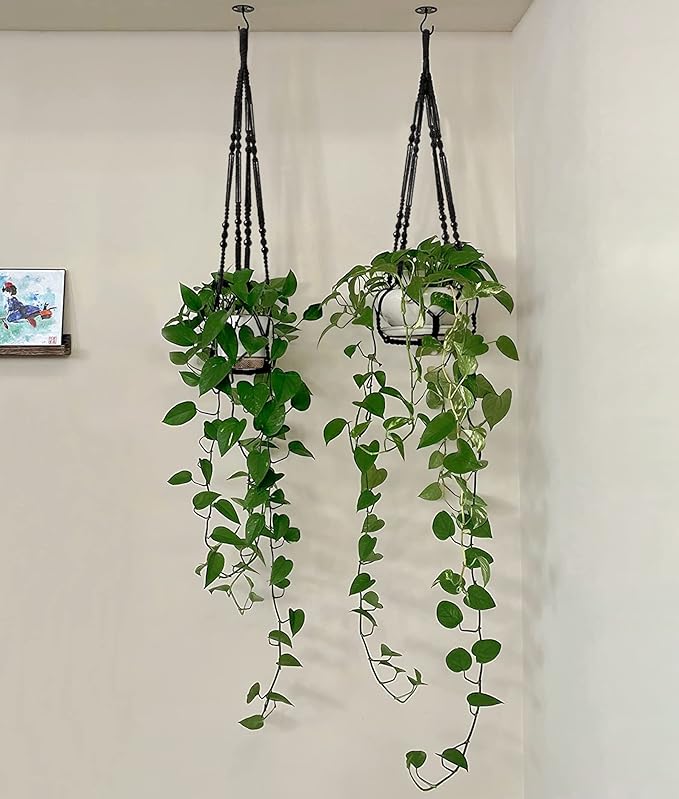 Mkono Macrame Plant Hanger Indoor Hanging Planter Basket - Image 4