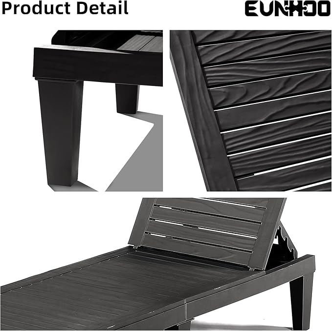 Chaise Lounge Outdoor, Adjustable Pool Lounge Chair - Image 6