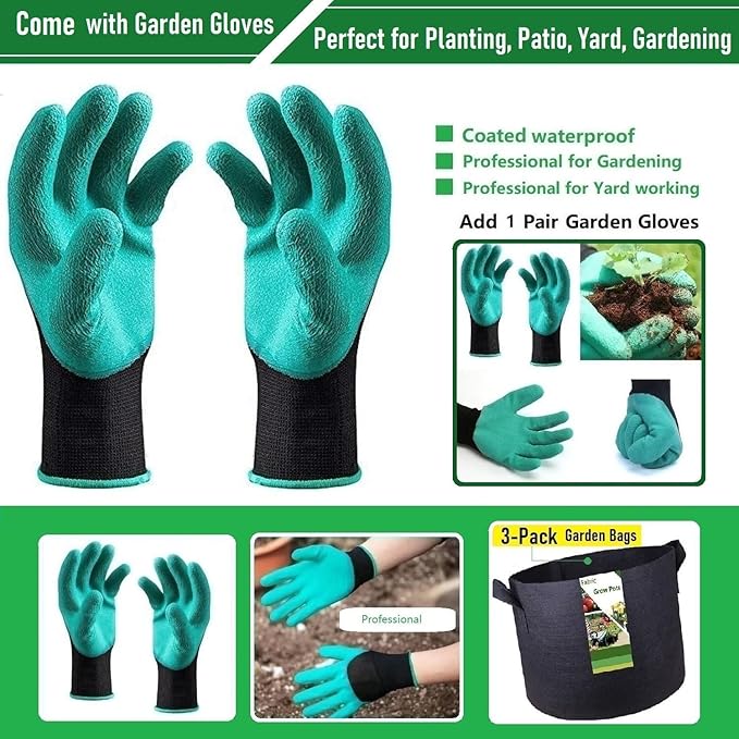 3-Pack 75 Gallon Thickened Plant Grow Bags Large Heavy Duty Garden Bag Fabric - Image 9