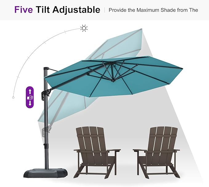 PURPLE LEAF 10 Feet Patio Umbrella - Image 8