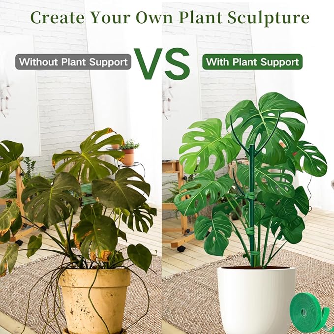 15 Pack Stackable Monstera Plant Support Stakes, 120inch Climbing Plant Sticks - Image 3