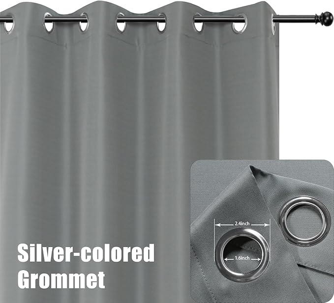BONZER Outdoor Curtains for Patio Waterproof Thick Privacy Wide Grommet Light - Image 2