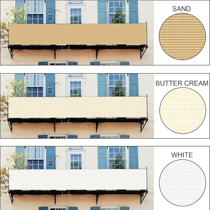 LOVE STORY Balcony Privacy Screen, 2.5'x7' Deck Shield Screen Fence Cover - Image 3