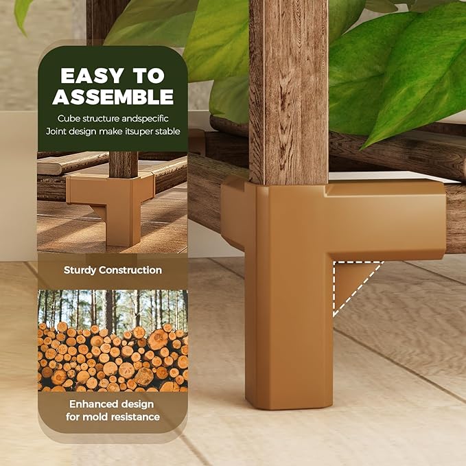 Bamworld Indoor Plant Stands Outdoor Combo Plant Shelves - Image 5
