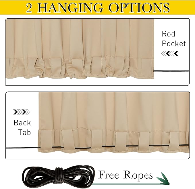 NICETOWN 2 Panels Outdoor Curtains - Image 3