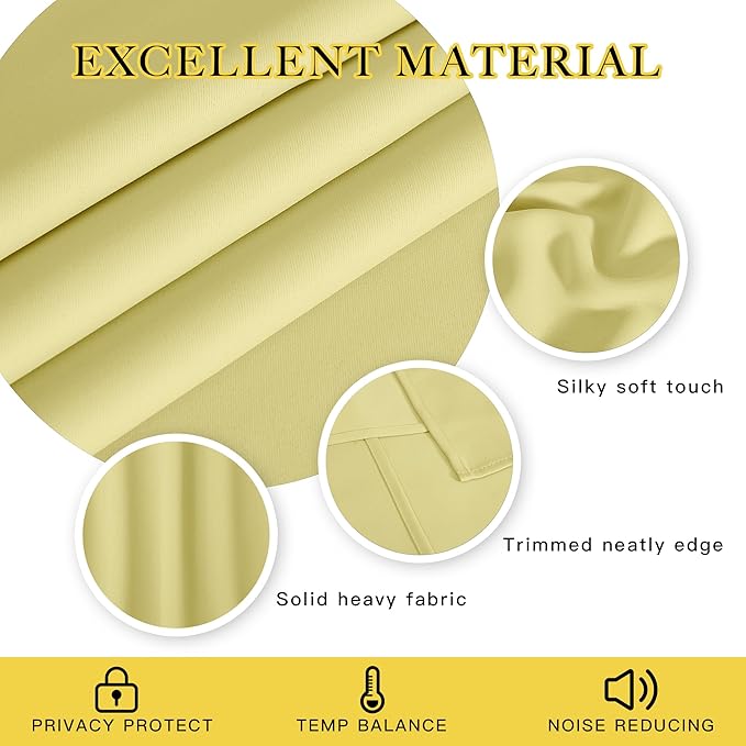 NICETOWN Blackout Curtains 84 Inch Length, Thermal Insulated Curtains - Image 2
