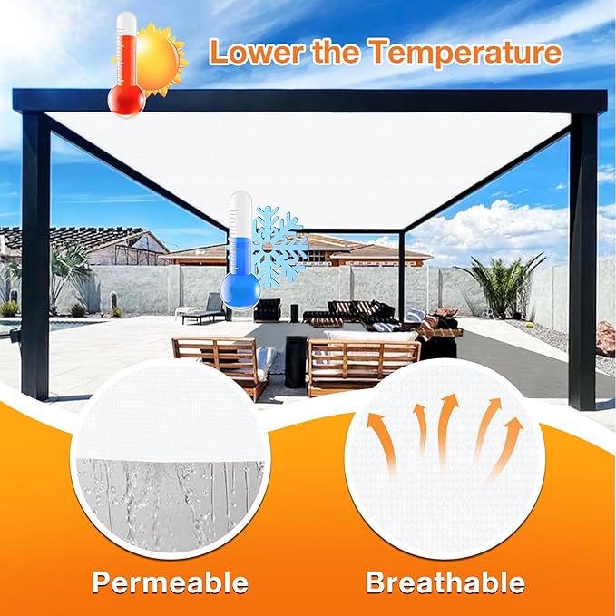Artpuch Outdoor Pergola Shade Cover 7' X 10' Sun Shade Cloth - Image 4
