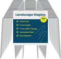 6 Inches Galvanized Garden Staples, Metal Tent StakeHeavy Duty U-Shaped Pins by Sweecomb