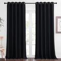 NICETOWN Black Blackout Living Room Curtain 102 inches Long, Grommet Thermal by NICETOWN