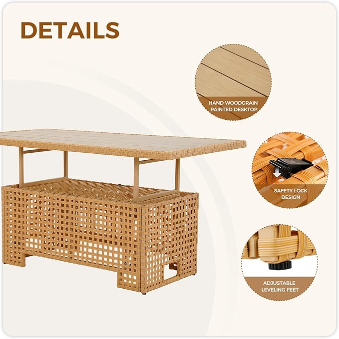 Grand patio 10-Piece Wicker Patio Furniture Set - Image 5