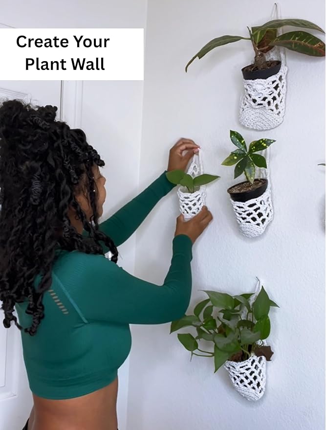 3 Packs Hanging Planters for Indoor Plants up to 4 in., Wall Plant Holder | - Image 6
