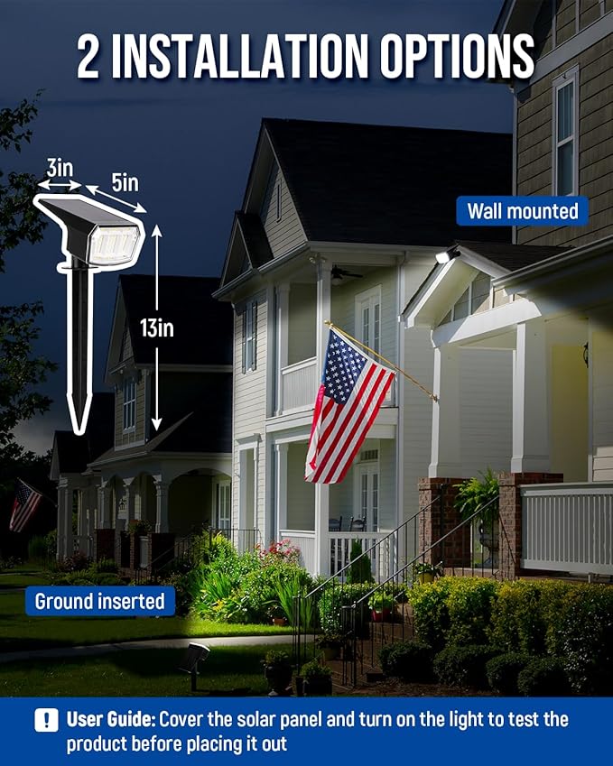 Solar Lights Outdoor Waterproof IP65, 63 LED 3 Lighting Modes Solar Powered - Image 6