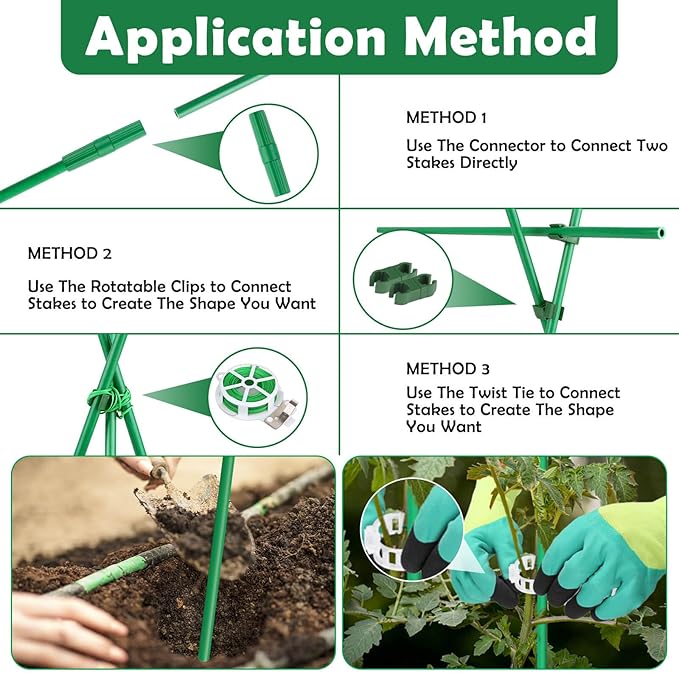 Cludoo 342PCS Garden Stakes Set - Image 7