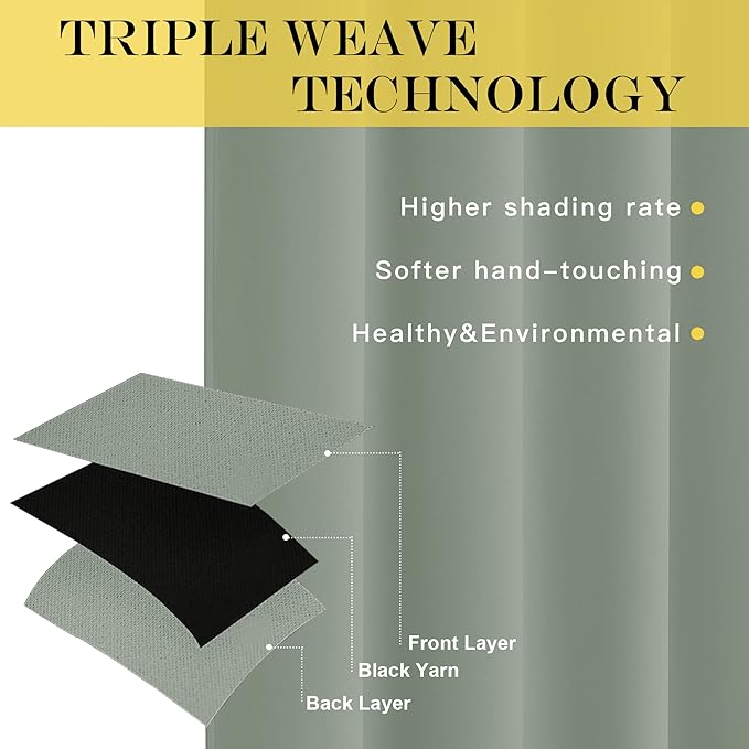 NICETOWN Blackout Room Divider Curtains - Image 3