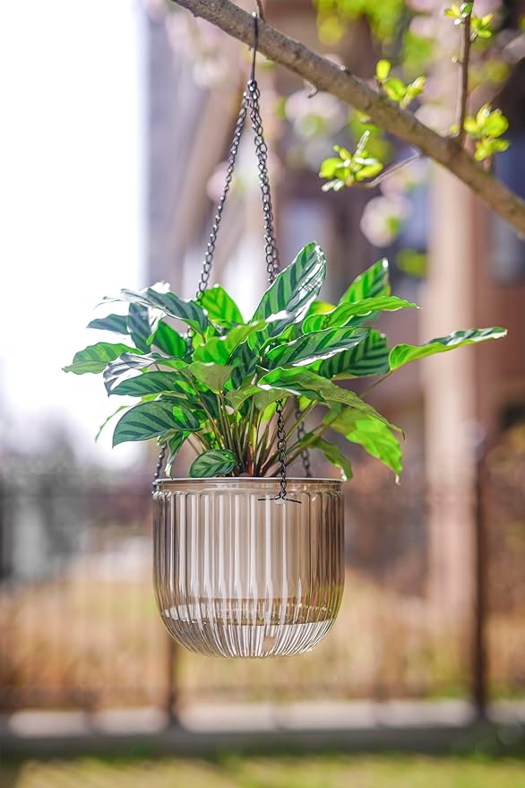 Melphoe 2 Pack Self Watering Hanging Planters Indoor Flower Pots, 6.5 Inch - Image 8
