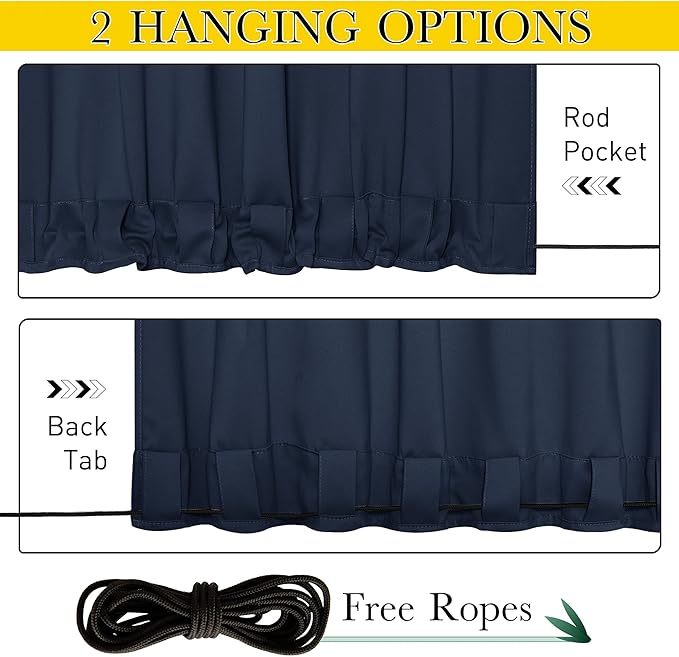 NICETOWN 2 Panels Outdoor Curtains - Image 4