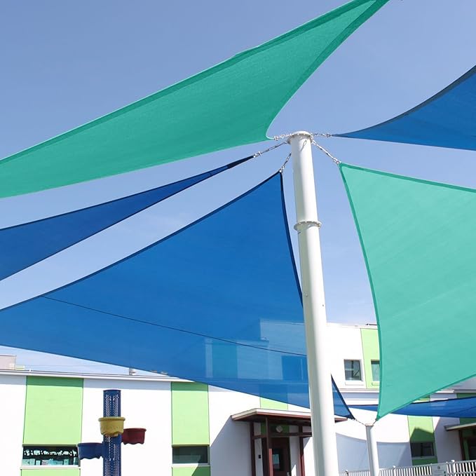 E&K Sunrise 19' x 19' x 19' Sun Shade Sail Triangle Canopy Shade Cover UV Block - Image 8