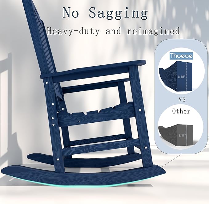 Oversized Rocking Chair Set of 4, Outdoor Rocking Chair - Image 8