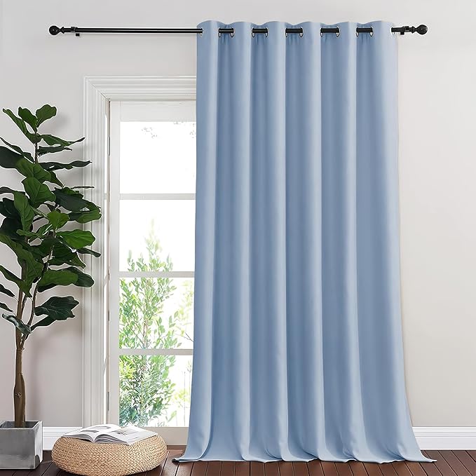 NICETOWN Room Divider Curtain 132 Inches Long, Wide Blackout Sliding Door by NICETOWN