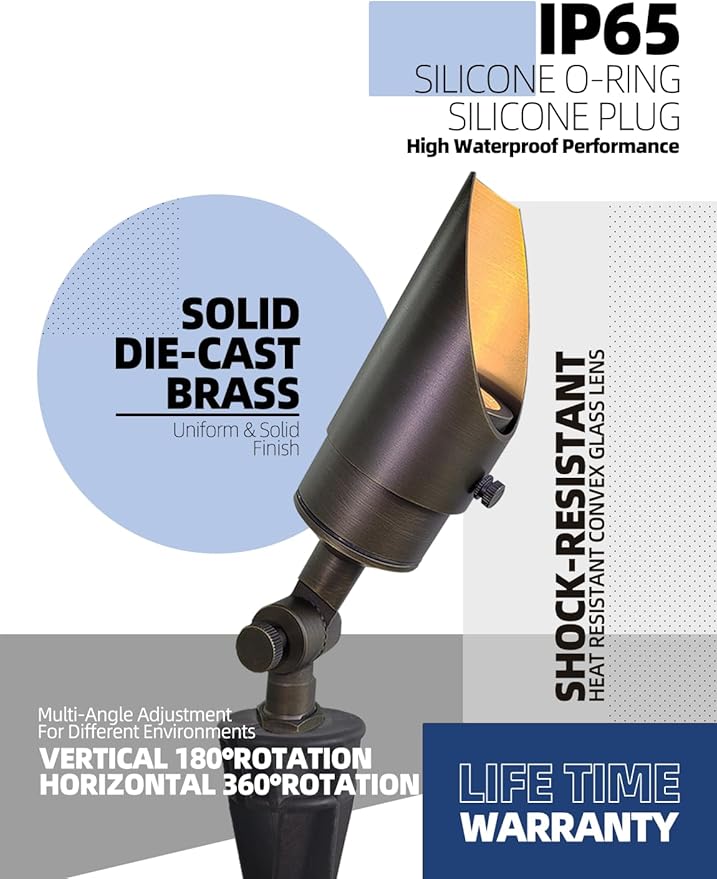 MALORY Brass Landscape Spotlight 1-Pack - Image 3