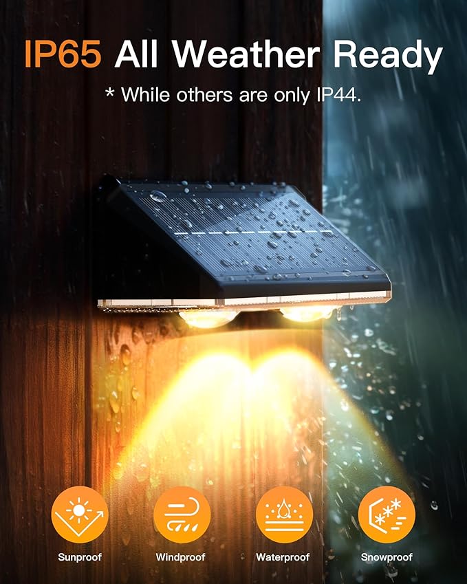 Solar Fence Lights Outdoor, 12 Pack IP65 Waterproof Fence Lights Solar Powered - Image 4