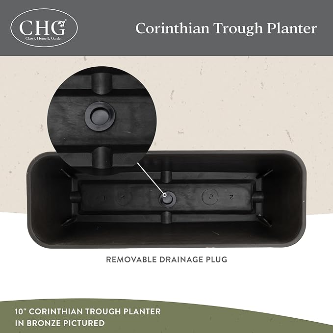 Classic Home and Garden Corinthian Trough Planter - Image 3