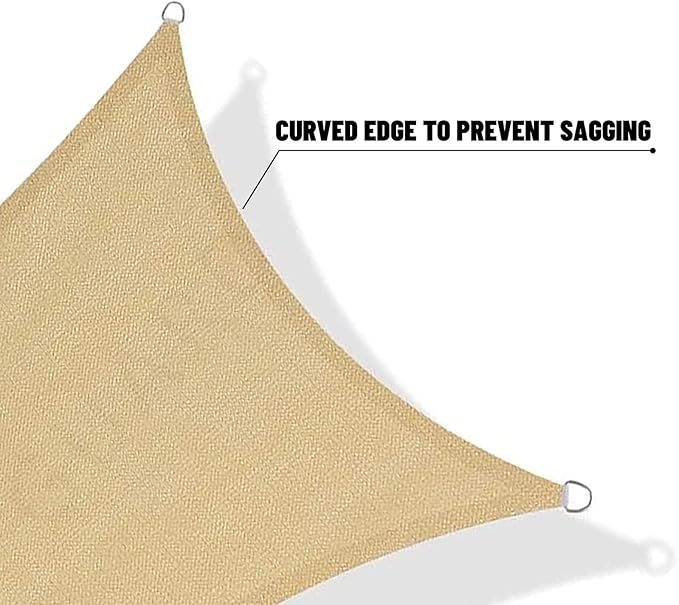 SUNNY GUARD Sun Shade Sail 16' x 20' Rectangle UV Block Sunshade - Image 7