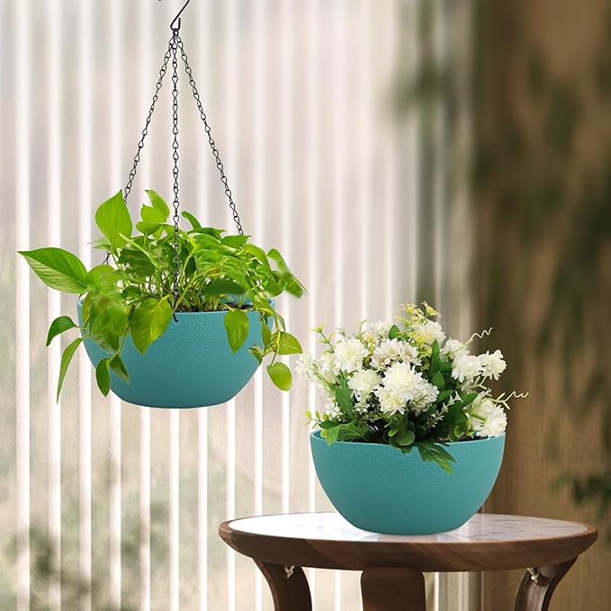 8 inch Small Hanging Planters Plant Pots - Image 7