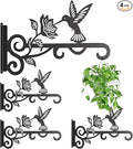 4-Pack Aesthetic Plant Hangers Outdoor – 10 Inch Metal Hanging Plant Bracket by Unknown
