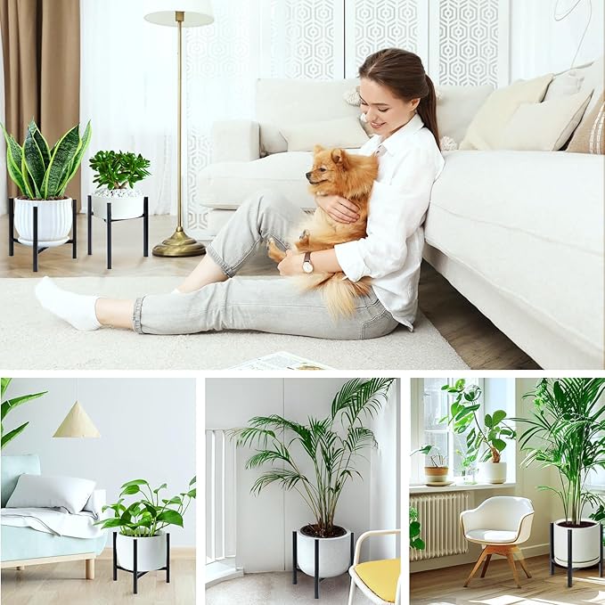 Airpark Plant Stand Indoor Adjustable, Metal Modern Plant Stand, Heavy Duty - Image 5