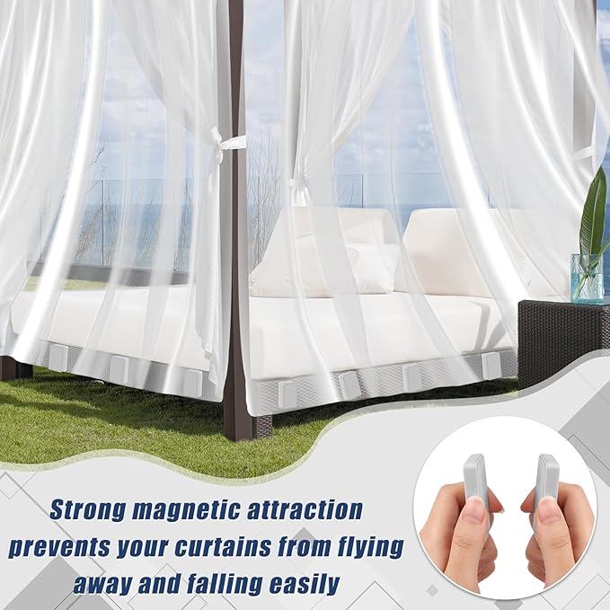 36pcs Outdoor Curtain Weights, Plastic Wrapped Magnetic Drapery Weights - Image 5
