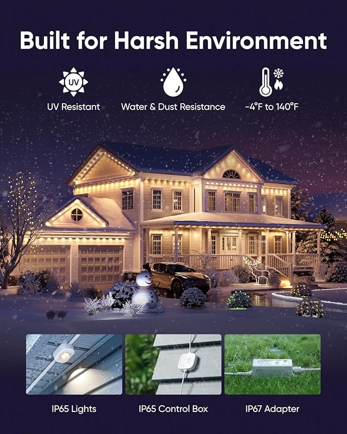 eufy Permanent Outdoor Lights E22, 100ft - Image 4
