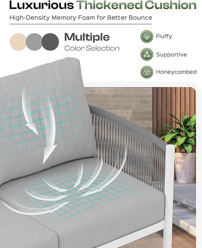 Aluminum Outdoor Patio Furniture Set - Image 6