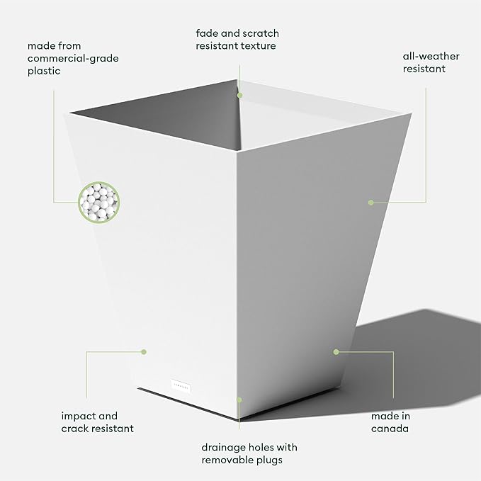 Veradek Nobleton Indoor/Outdoor Wide Square Planter - Image 4