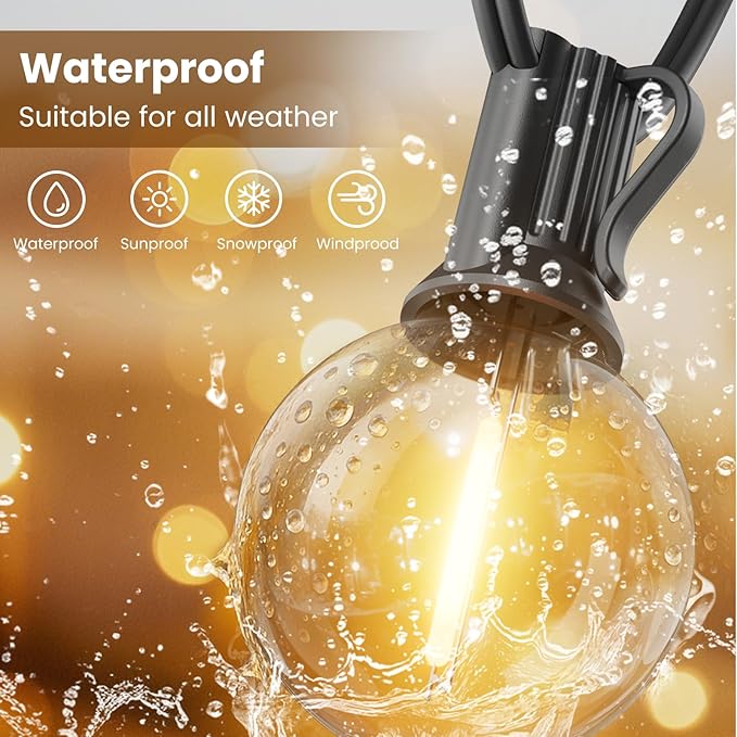 RTTY Dense-Glow 150FT Outdoor String Lights Pro Set - Image 4
