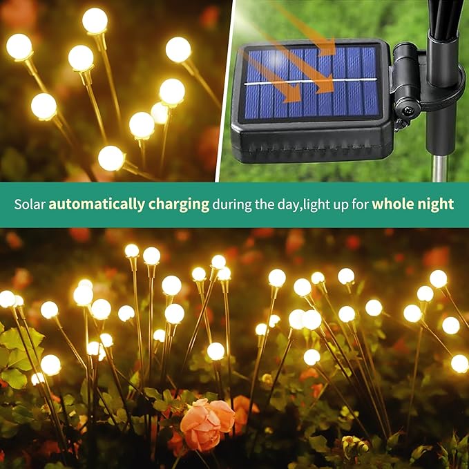 Solar Lights Outdoor Waterproof, 10 Packs 80LED, Solar Garden, Garden Decor - Image 3