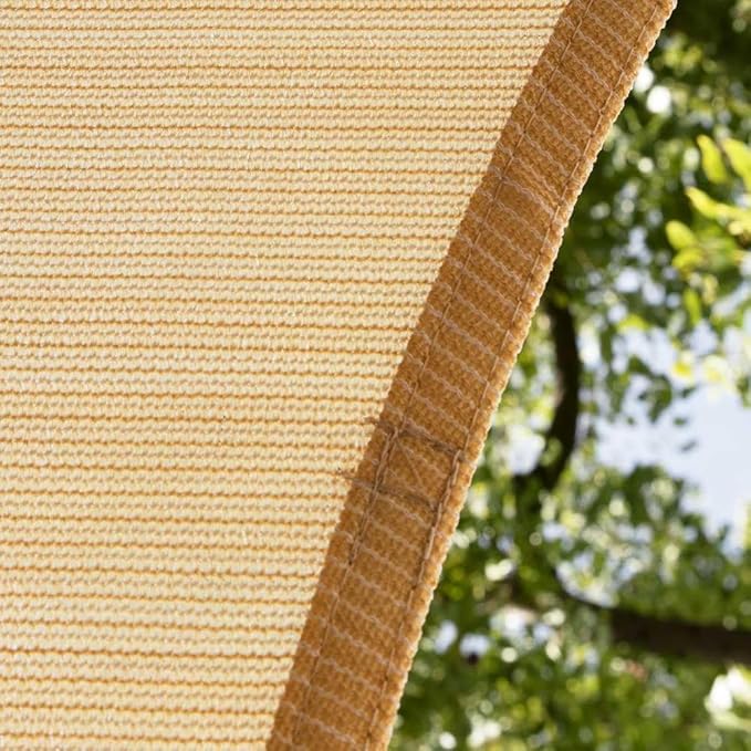 Amgo Custom Size 26' x 26' x 26' Beige Triangle Sun Shade Sail Order to Make - Image 8