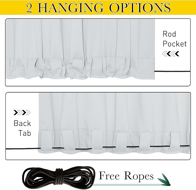NICETOWN 2 Panels Outdoor Curtains - Image 5