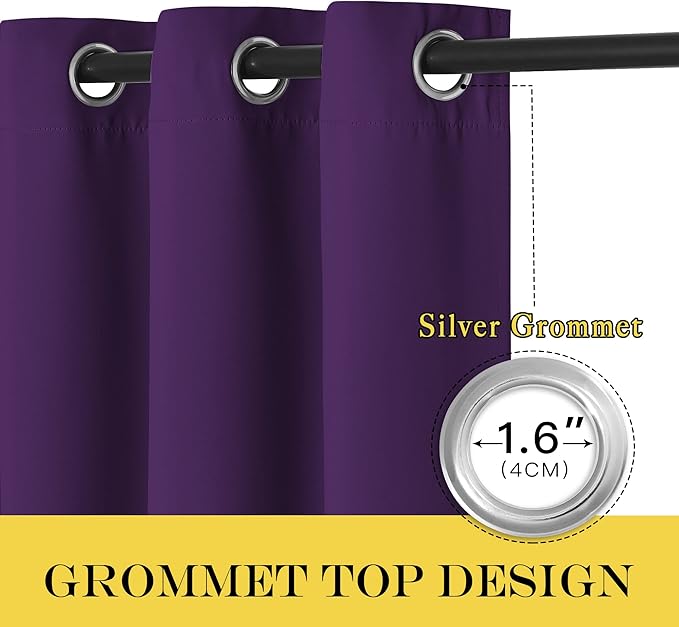 NICETOWN Blackout Sliding Door Curtains 84 Inch Length, Extra Wide Room Divider - Image 6