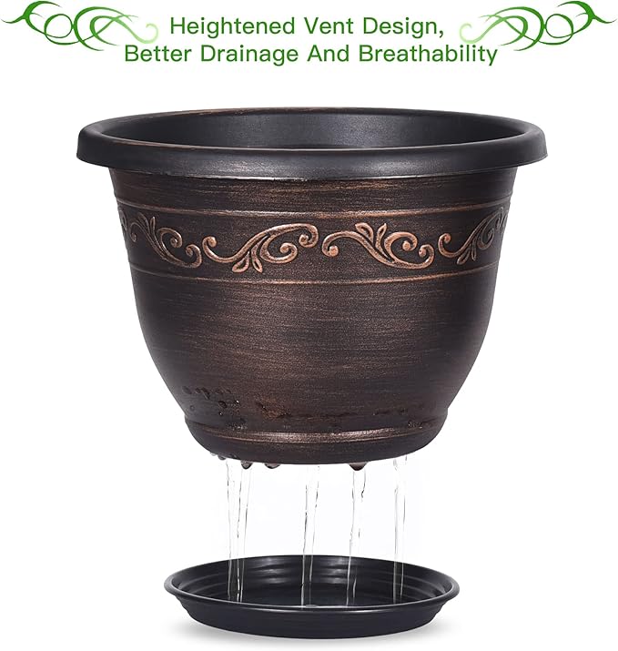 Plastic-Plant-Flower-Planters-14 Inch - Image 4