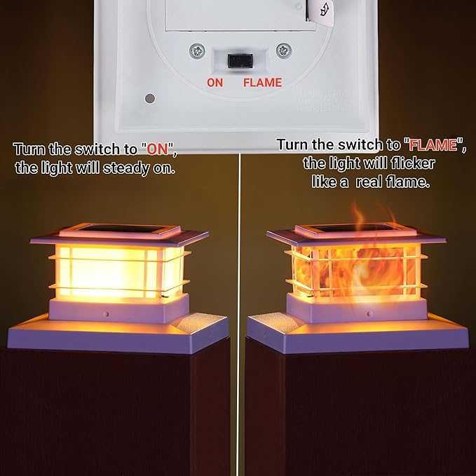 Dynaming 4 Pack Solar Post Cap Lights Outdoor - Image 4