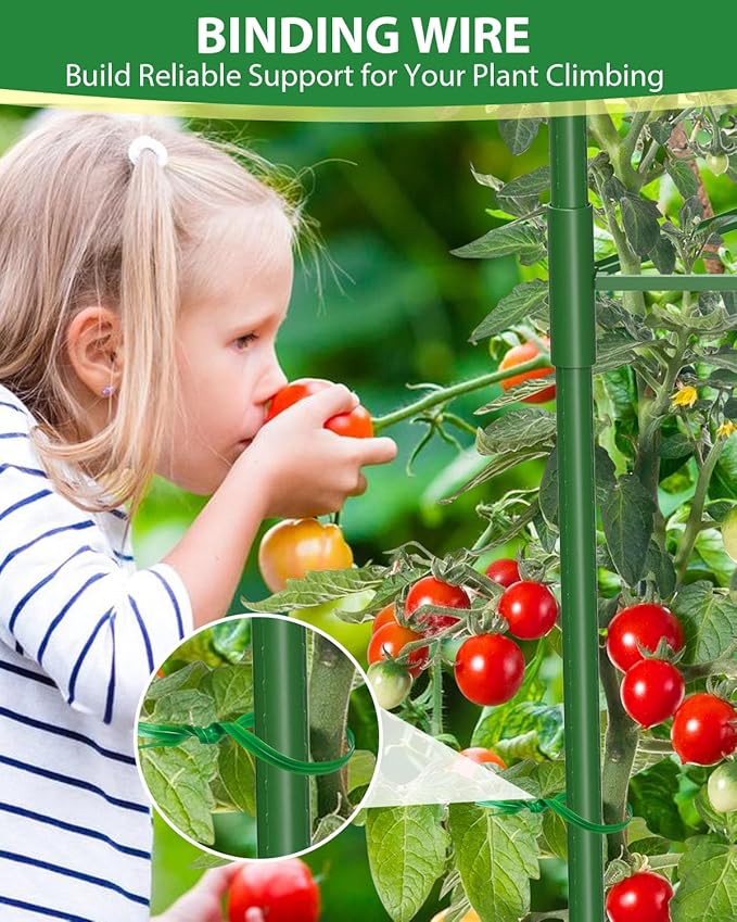 8 Pack Tomato Cages for Garden, 51in*13in Adjustable Tomatoes Plant Stakes - Image 5