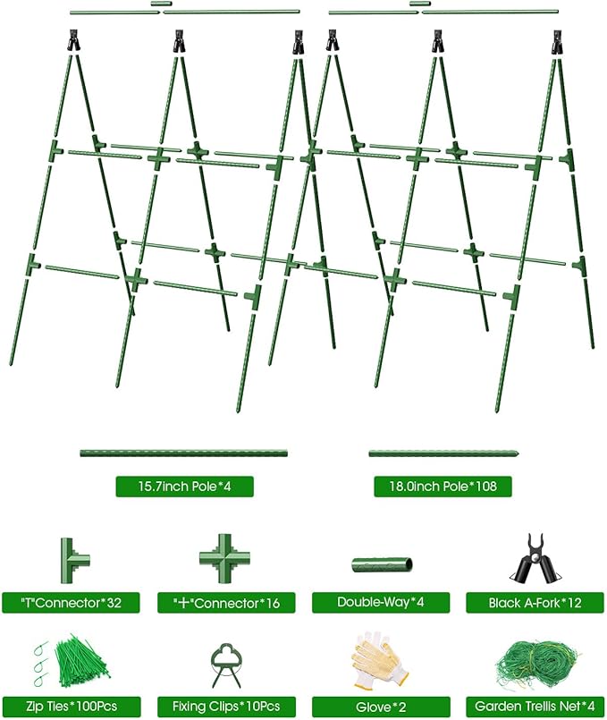4 Pack Cucumber Trellis, Garden Trellis - Image 8