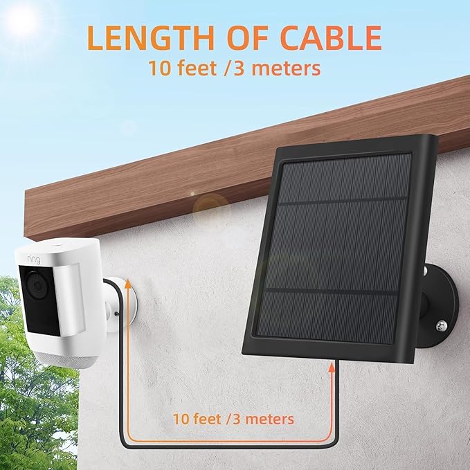 2 Pack 4W Solar Charger for Ring Spotlight & Stick Up Outdoor Cam, High - Image 4