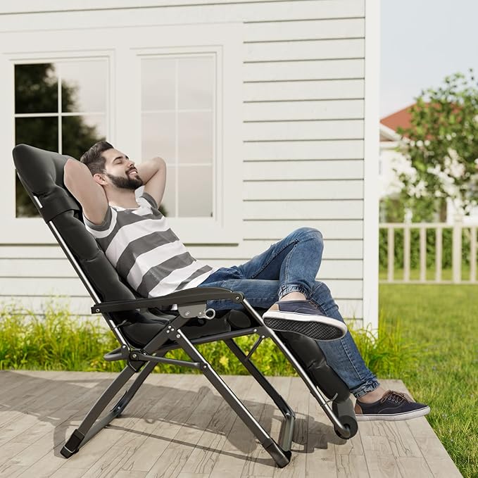 UDPATIO Oversized Zero Gravity Chair Set of 2, 29In XL Patio Reclining Chair - Image 2