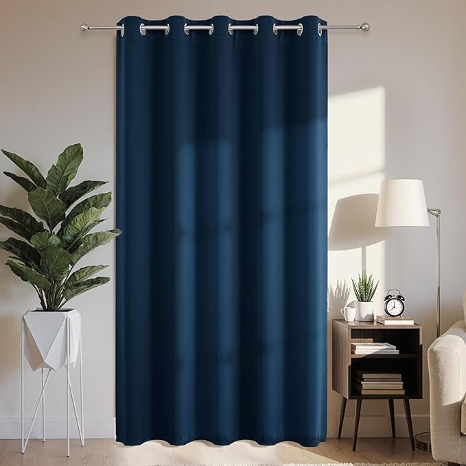 Joydeco Blackout Patio Sliding Door Curtains 108 Inches Long, Grommet Privacy by JOYDECO