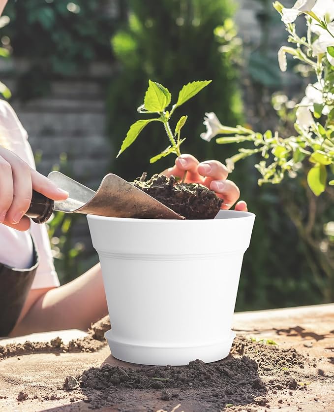 homenote Plant Pots, 6 Inch Flower Pots - Image 3