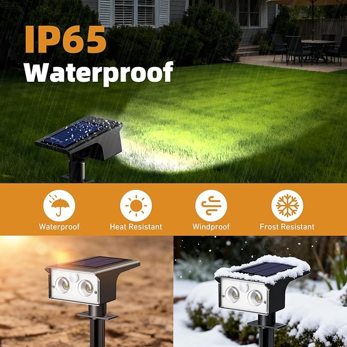 btfarm Solar Spot Lights Outdoor Waterproof, 3 Modes Motion Sensor Lights - Image 4