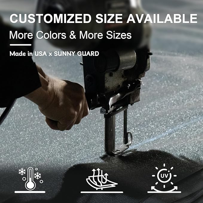 SUNNY GUARD Custom Size 6'x7' Silver Grey Sun Shade Sail Rectangle UV Block - Image 8