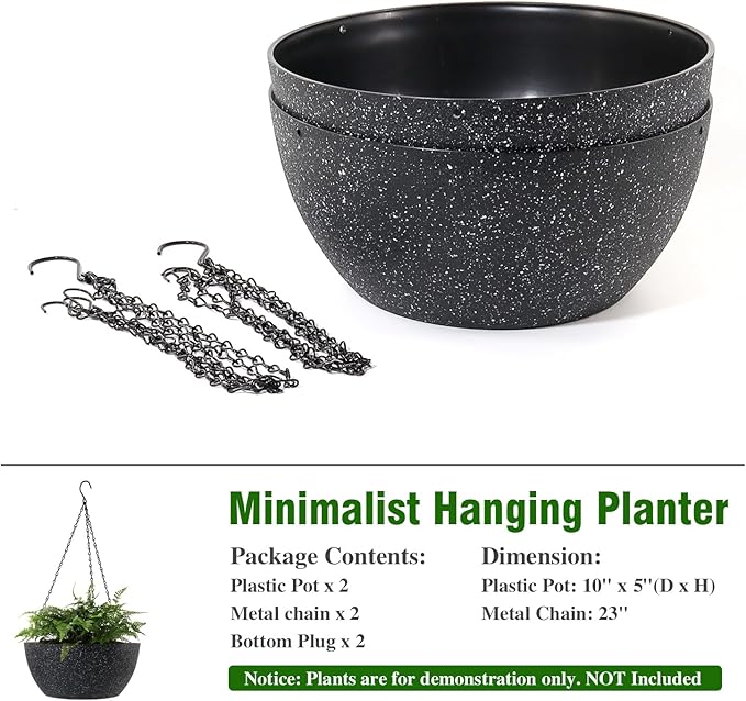 10 inch Hanging Planters for Outdoor Indoor Plants - Image 4